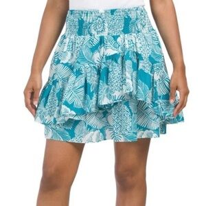 Trina Turk Women’s Spare Time Skirt Size M Pull On Floral Layered NWT $298